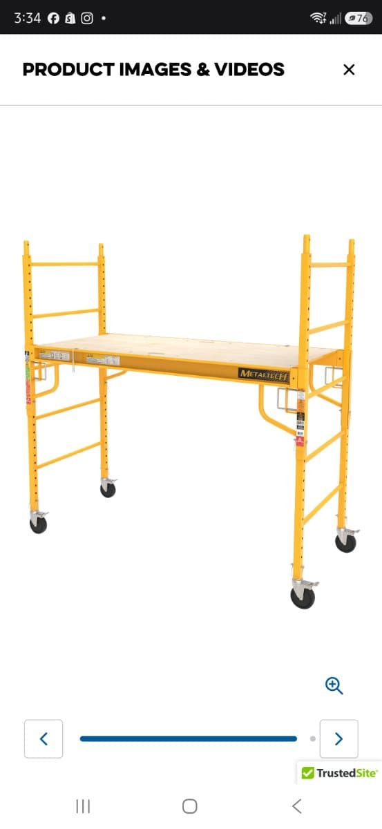 6ft Adjustable Scaffold 1000lb capacity  for rent in Barrie, Ontario — toolshare